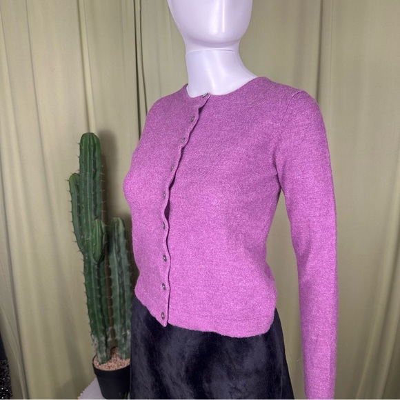 Vintage GAP Women's Purple Wool Cardigan Sweater - Picture 4 of 6